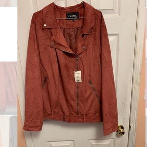 Faux suede Moto jacket